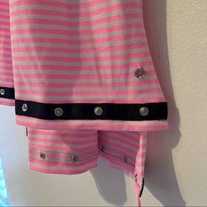 RARE Lululemon vinyasa scarf striped pink and white snap